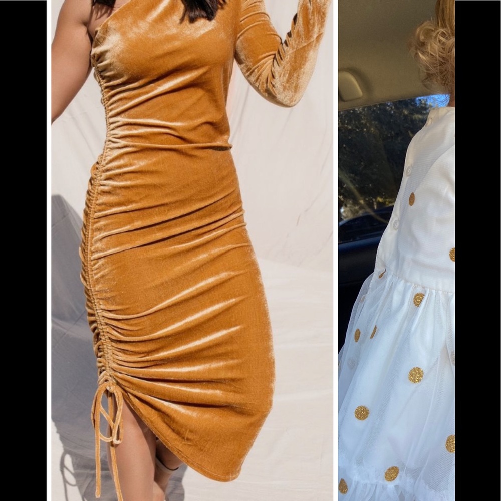 Velvet One shoulder dress!